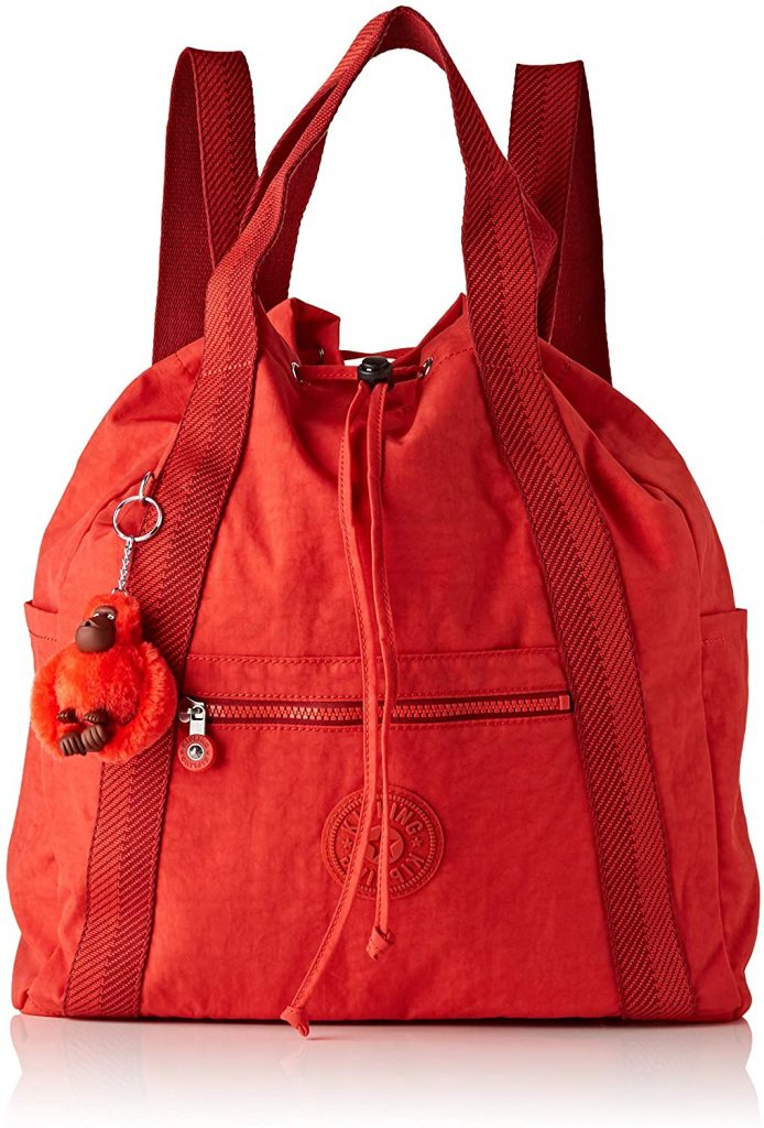 Kipling - Art Backpack M, Mochilas Mujer, Rojo (Active Red)