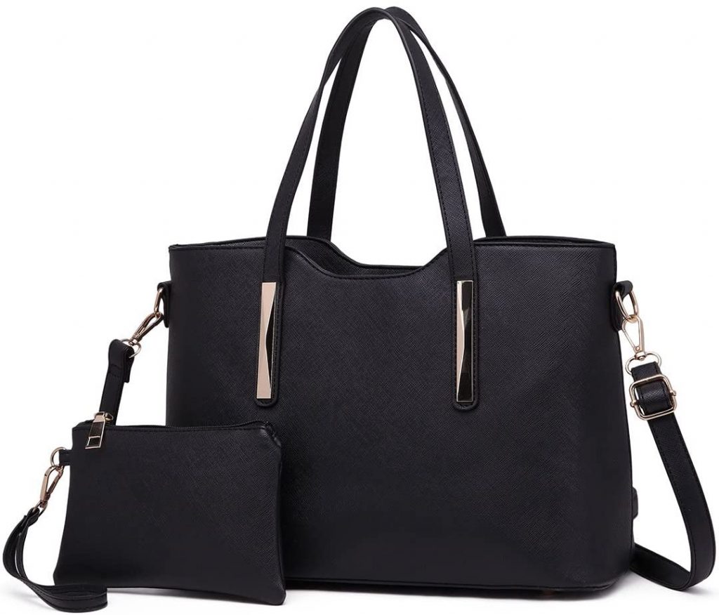 Amazon Bolsos Charol Mujer Bolso Para Dama Negro Mica Leopardo